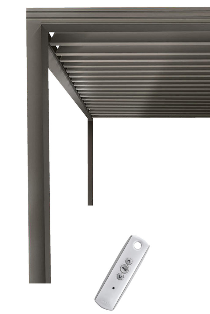 pergolas bioclimatique sur fond blanc